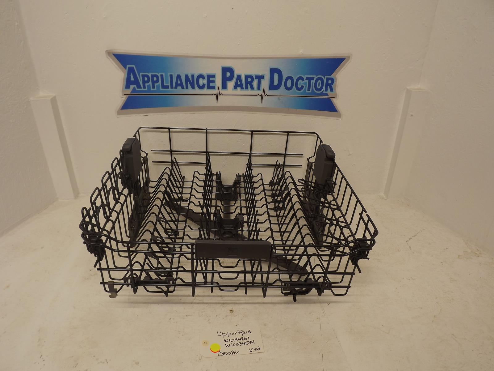 JennAir Dishwasher W10194861 W10234574 Upper Rack Used JennAir Dishwasher W10194861 W10234574 Upper Rack Used
